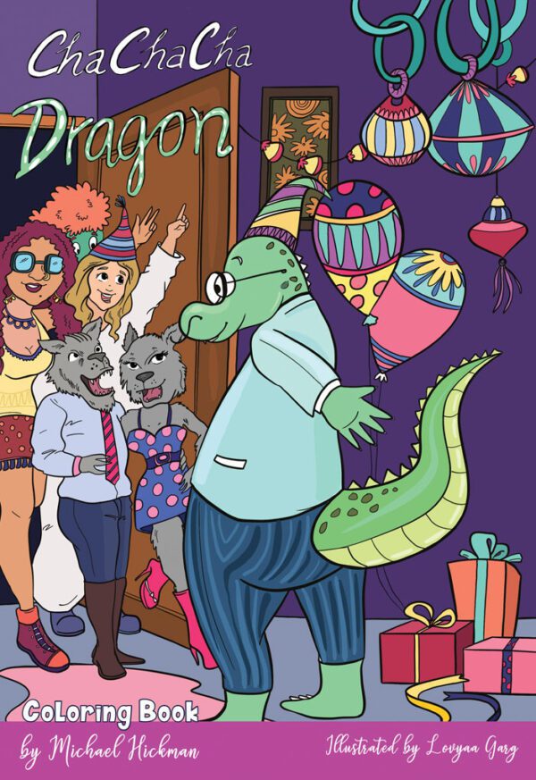 Cha Cha Cha Dragon Coloring Book Cover