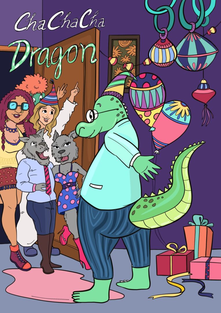 Colorful Cover of the Book Cha Cha Cha Dragon