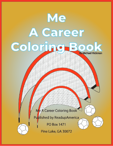 Career coloring book with soccer nets